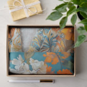 Witte Franse Poedel Portret Decoupage Tissuepapier (Geschenk)