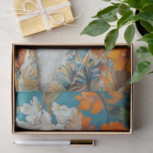 Witte Franse Poedel Portret Decoupage Tissuepapier (Geschenk)