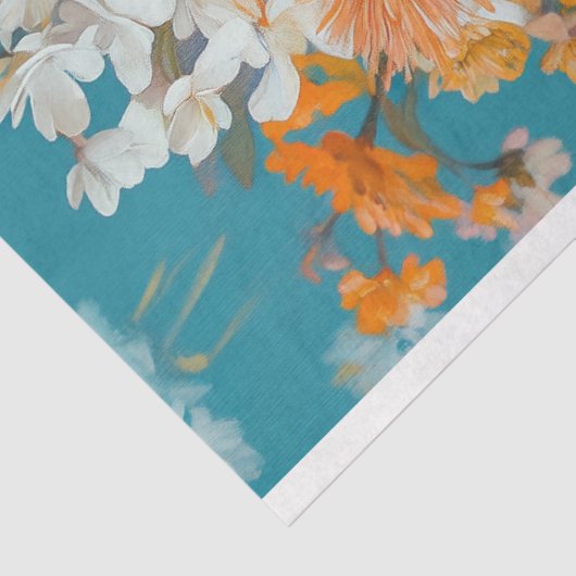 Witte Franse Poedel Portret Decoupage Tissuepapier (Detail)