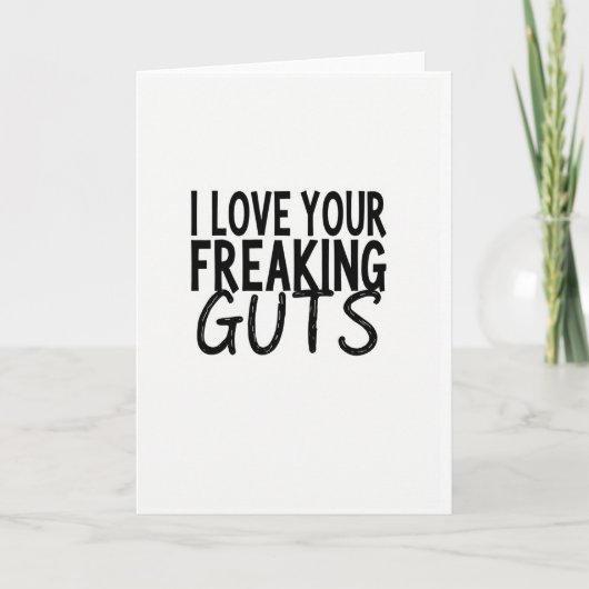 Witte Freaking Guts Liefde Kaart (Voorkant)