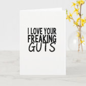 Witte Freaking Guts Liefde Kaart (Gele Bloem)