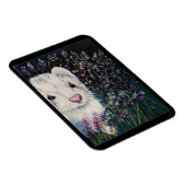 Witte fret en lavendel bloemen magneet (Rechterzijde)