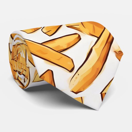 Witte friet Stropdas (Opgerold)