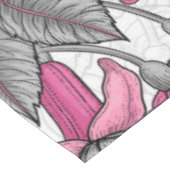 Witte fuchsie en kolibrie tafelkleed (Gekanteld)