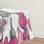 Witte fuchsie en kolibrie tafelkleed (Voorbeeld)