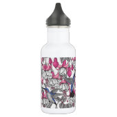 Witte fuchsie en kolibrie waterfles  (Links)