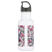 Witte fuchsie en kolibrie waterfles  (Achterkant)
