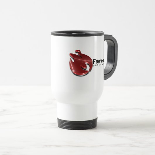 Witte FUF-Mok Reisbeker (Voorkant rechts)