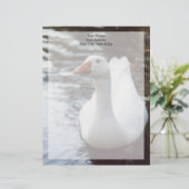 Witte gans briefhoofd (Staand voorkant)