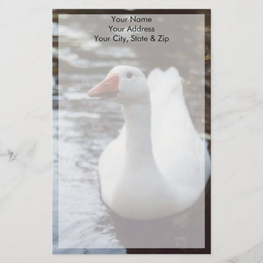 Witte gans briefpapier (Voorkant)