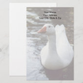 Witte gans briefpapier (Voorkant / Achterkant)