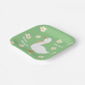 Witte Gans en Daisies Baby shower Papieren Bordje (Gebogen)