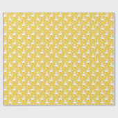 Witte Gans en Daisies Dank U Geel Cadeaupapier (Vlak)