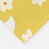 Witte Gans en Daisies Dank U Geel Fleece Deken (Hoek)