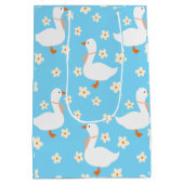 Witte Gans en Daisies Medium Cadeauzakje (Achterkant)