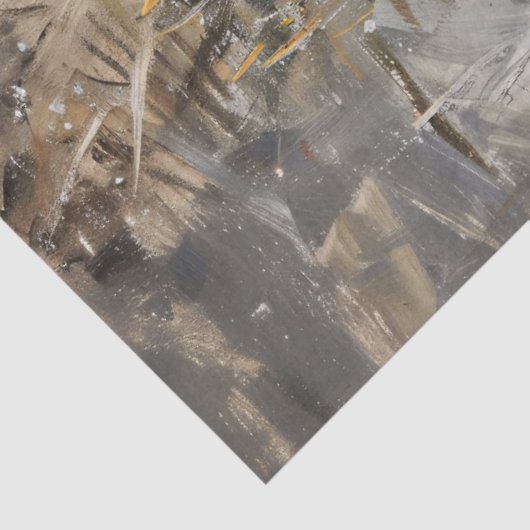 Witte Gans en Goslings Schilderij Decoupage Tissuepapier (Detail)