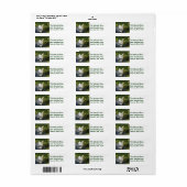 Witte gans flapperende vleugels Retouradres Labels (Full Sheet)