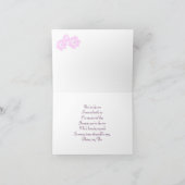 Witte gans, hart op paarse zuster Bridesmaid kaart (Binnen)