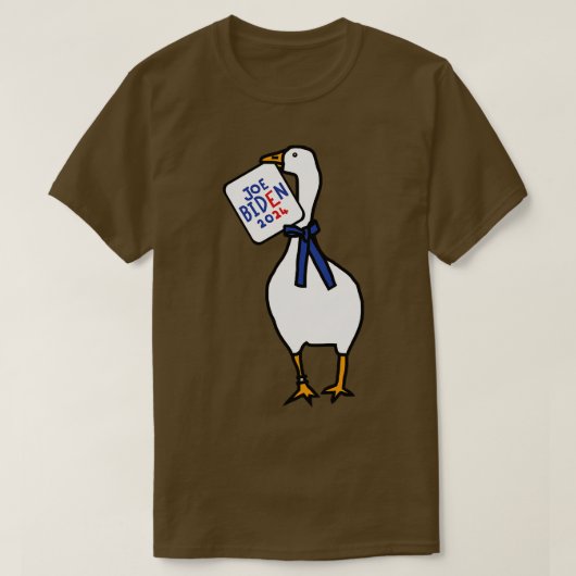 Witte Gans met Joe 2024 Teken T-shirt (Design voorkant)