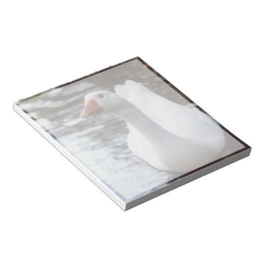 Witte gans notitieblok (Schuin)