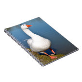 Witte gans op gras notitieboek (Rechterzijde)