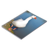 Witte gans op gras notitieboek (Linkerzijde)