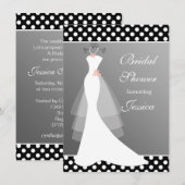 Witte gans op grijs, polka stit Vrijgezellenfeest Kaart (Voorkant / Achterkant)