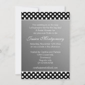 Witte gans op grijs, polka stit Vrijgezellenfeest Kaart (Achterkant)