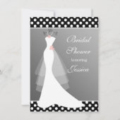 Witte gans op grijs, polka stit Vrijgezellenfeest Kaart (Voorkant)