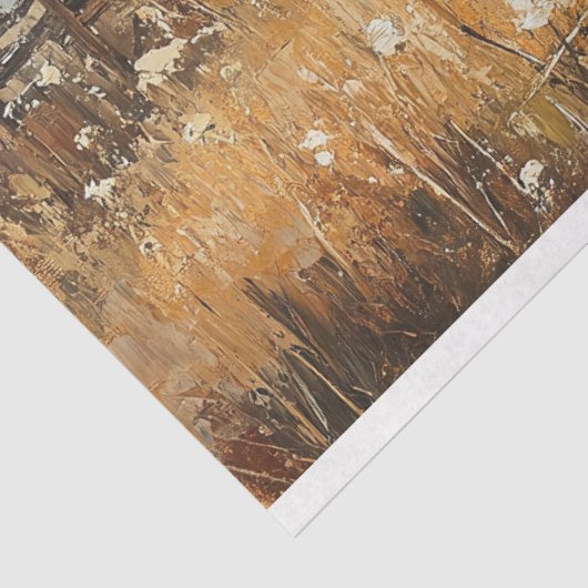 Witte Gans Rode Schuur Kunstwerk Decoupage Tissuepapier (Detail)