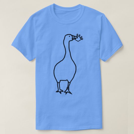 Witte gans steelt kroon omtrek t-shirt (Design voorkant)