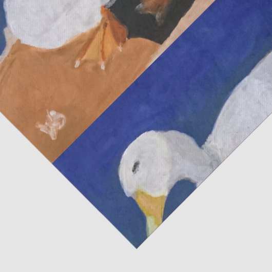 Witte Gans Tissuepapier (Detail)
