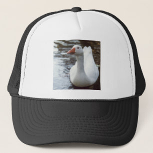 Witte gans trucker pet