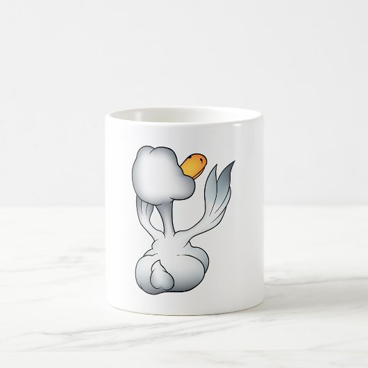 Witte Gans Vanachter Domme Vogel Koffiemok