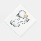 Witte Gans Vanachter Domme Vogel Servet (Hoek)