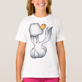 Witte Gans Vanachter Domme Vogel T-shirt (Voorkant)