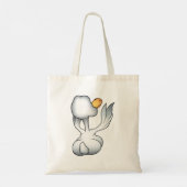 Witte Gans Vanachter Domme Vogel Tote Bag (Achterkant)