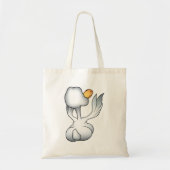 Witte Gans Vanachter Domme Vogel Tote Bag (Voorkant)