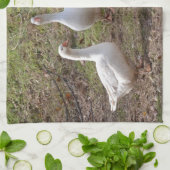 Witte ganzen theedoek (Gevouwen)