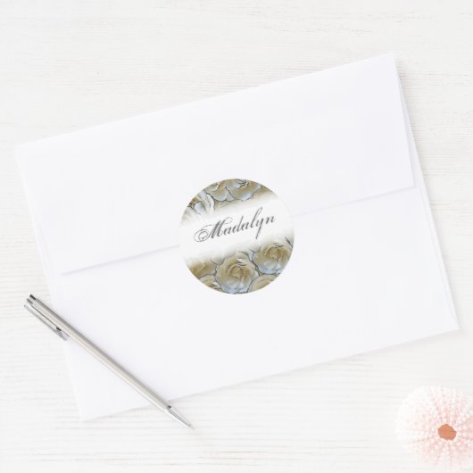  witte gardenia bloem stickers (Envelop)