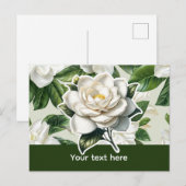 Witte Gardenia Bloemen Briefkaart (Voorkant / Achterkant)