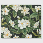 Witte gardenia bloemen cadeaupapier (Vlak)