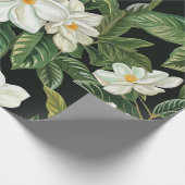 Witte gardenia bloemen cadeaupapier (Hoek)