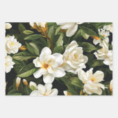 Witte gardenia bloemen inpakpapier vel (Voorkant 2)