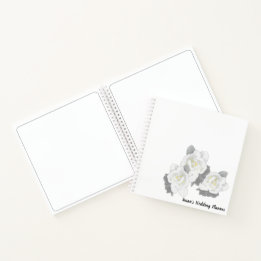 Witte Gardenia Bloemen op Wit Notitieboek