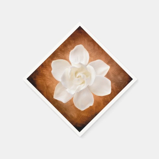 Witte Gardenia Bloesem Bloesem Bloemen Servet (Hoek)