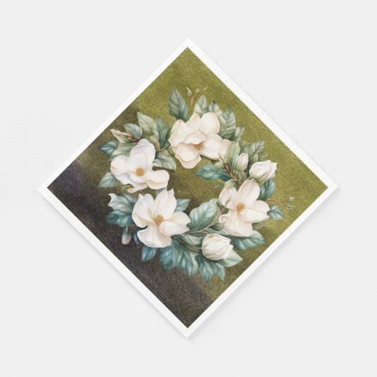 Witte Gardenia servetten (Hoek)