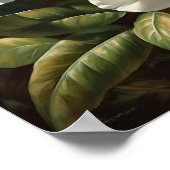 Witte Gardenias Bloemenkunst Print Poster (Hoek)