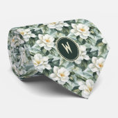 Witte Gardenia's Bloemstuk  Stropdas (Opgerold)