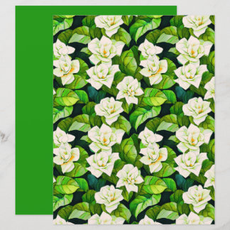 Witte Gardenia's en Jade Groene Bladeren